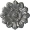 Ekena Millwork Emery Leaf Ceiling Medallion, Hand-Painted Silver, 7 5/8"OD x 1"P CM07EMSLS - alternate 1